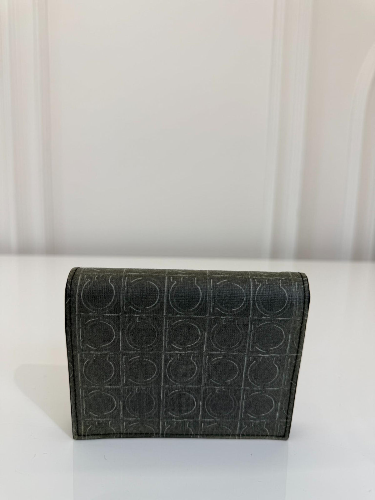 Salvatore Ferragamo Gancini Monogram Gray Wallet