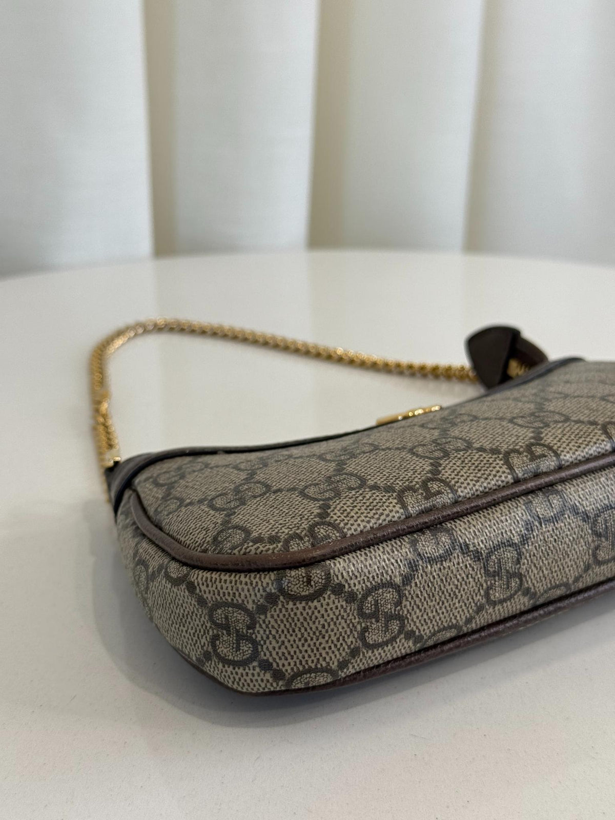 Gucci Ophidia Beige/Ebony GG Canvas Mini Shoulder Bag