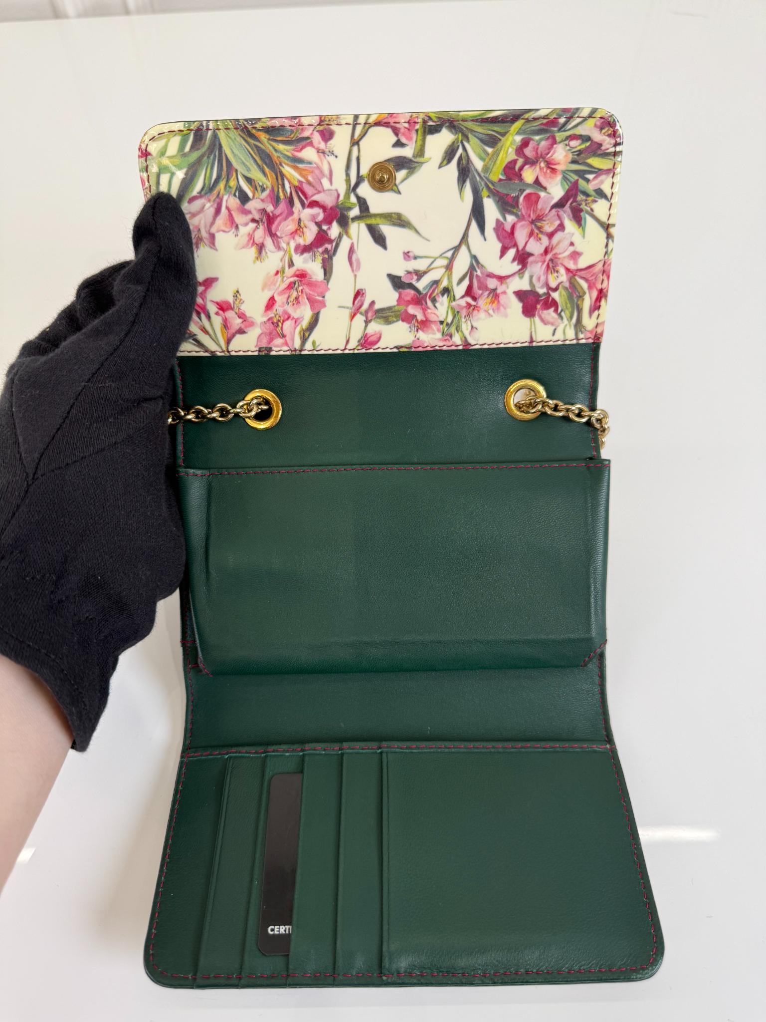 Dolce Gabbana Sicily Von Bag Patent Leather Floral Print