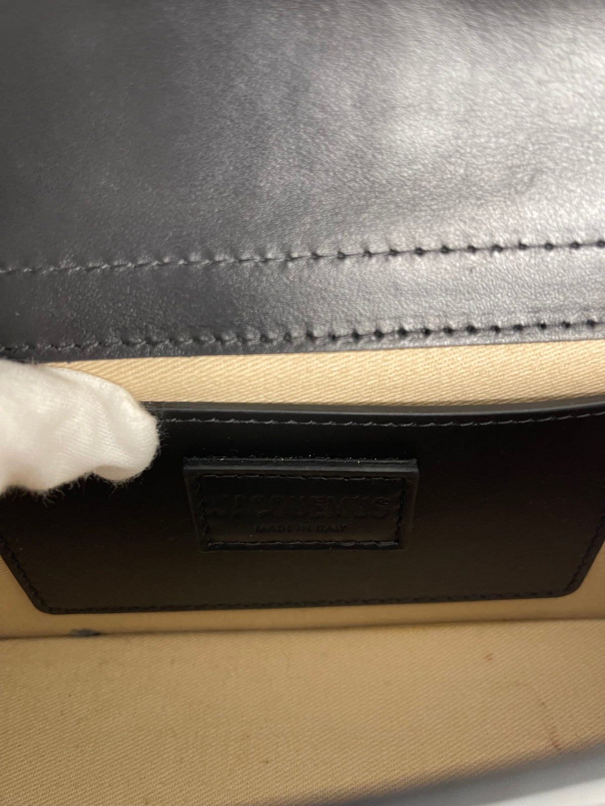Jacquemus Le Grand Bambino Leather Bag in Black