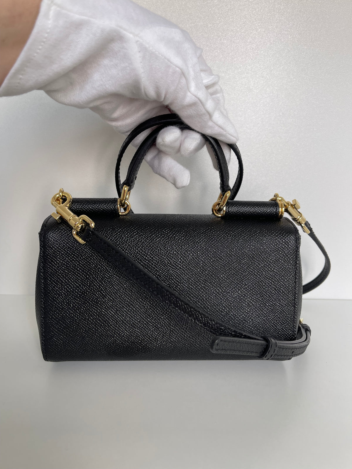 Dolce Gabbana Black Sicily Crossbody Bag