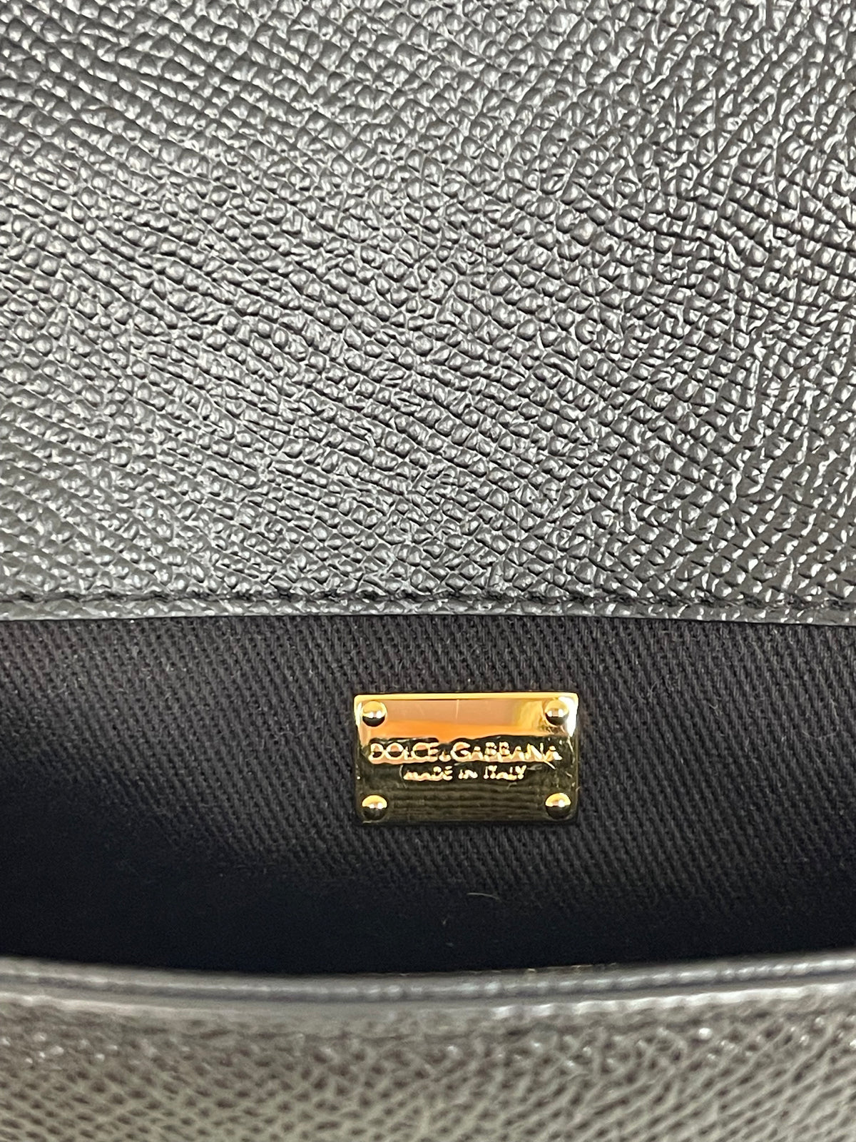 Dolce Gabbana Black Sicily Crossbody Bag
