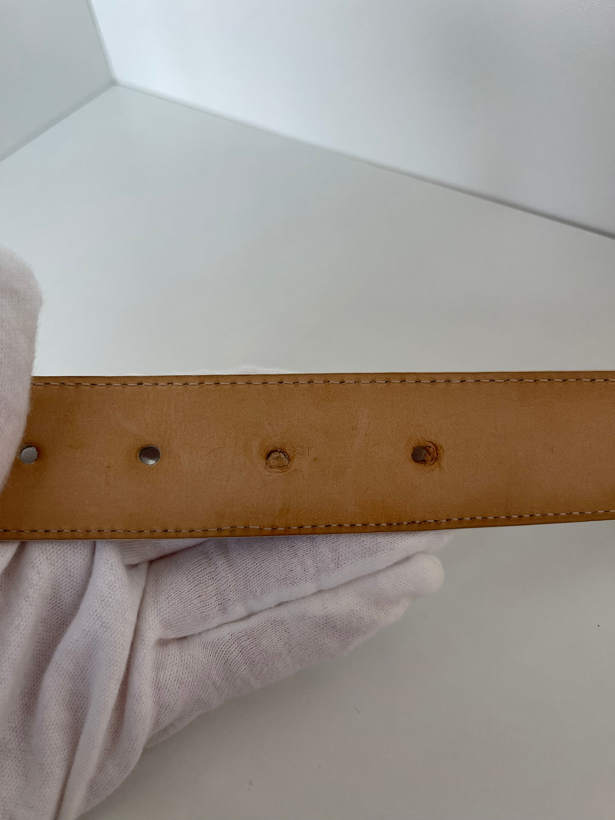 Louis Vuitton Damier Azur Canvas Voyage Belt 95/38