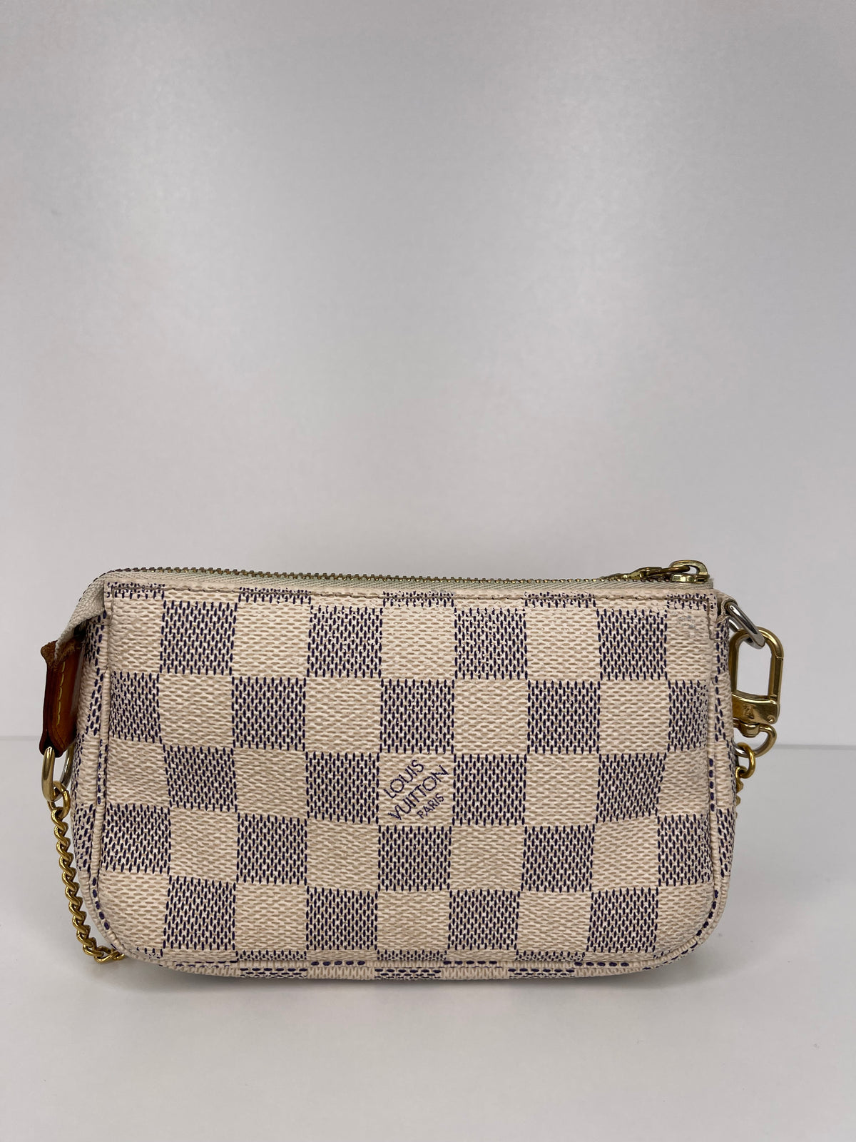 Louis Vuitton Mini Pochette Accessoires Damier Azur Canvas