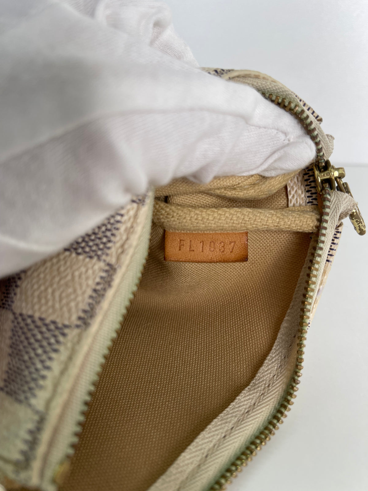 Louis Vuitton Mini Pochette Accessoires Damier Azur Canvas