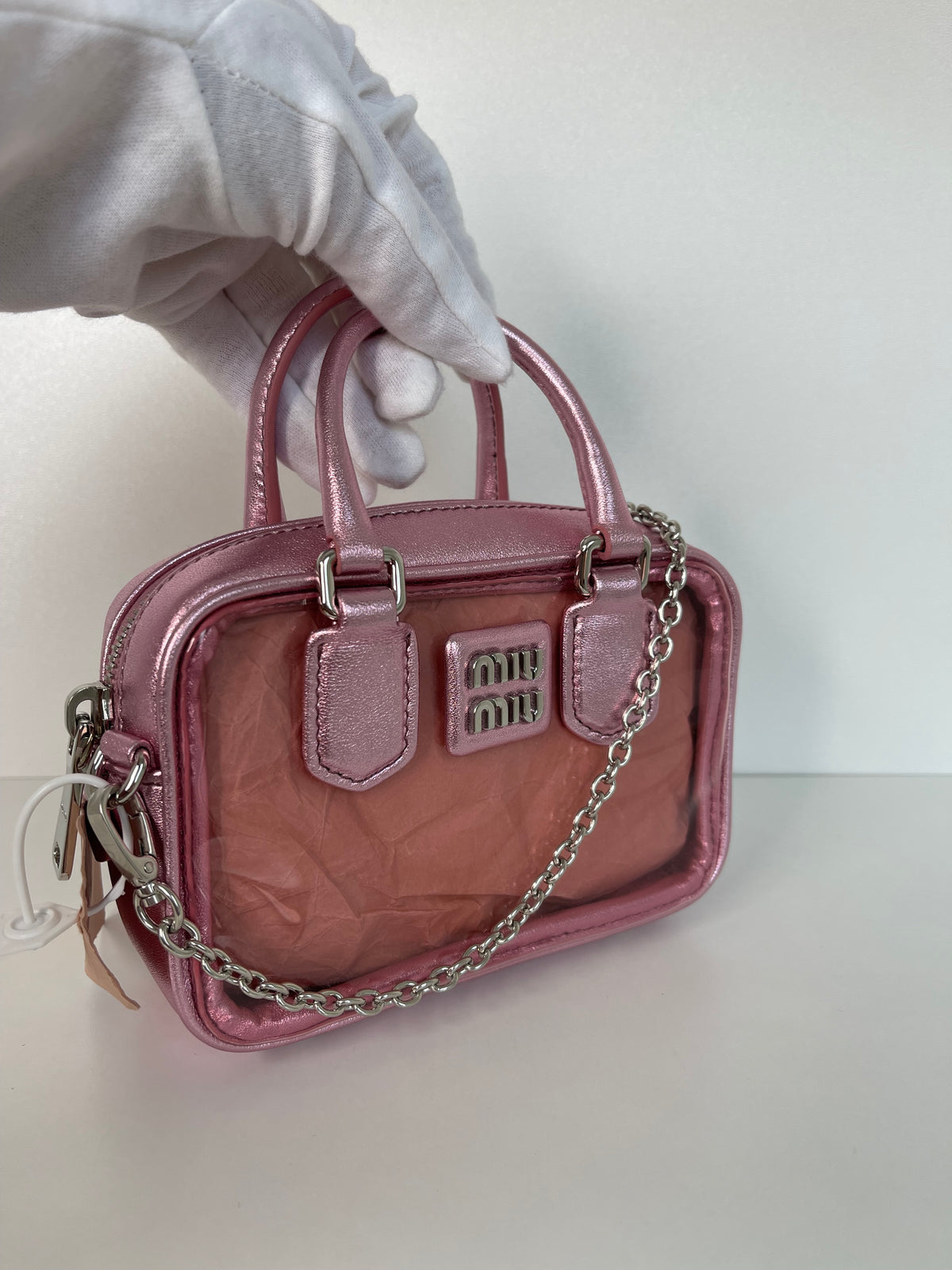 Miu Miu Metallic Effect
Transparent Mini Bag