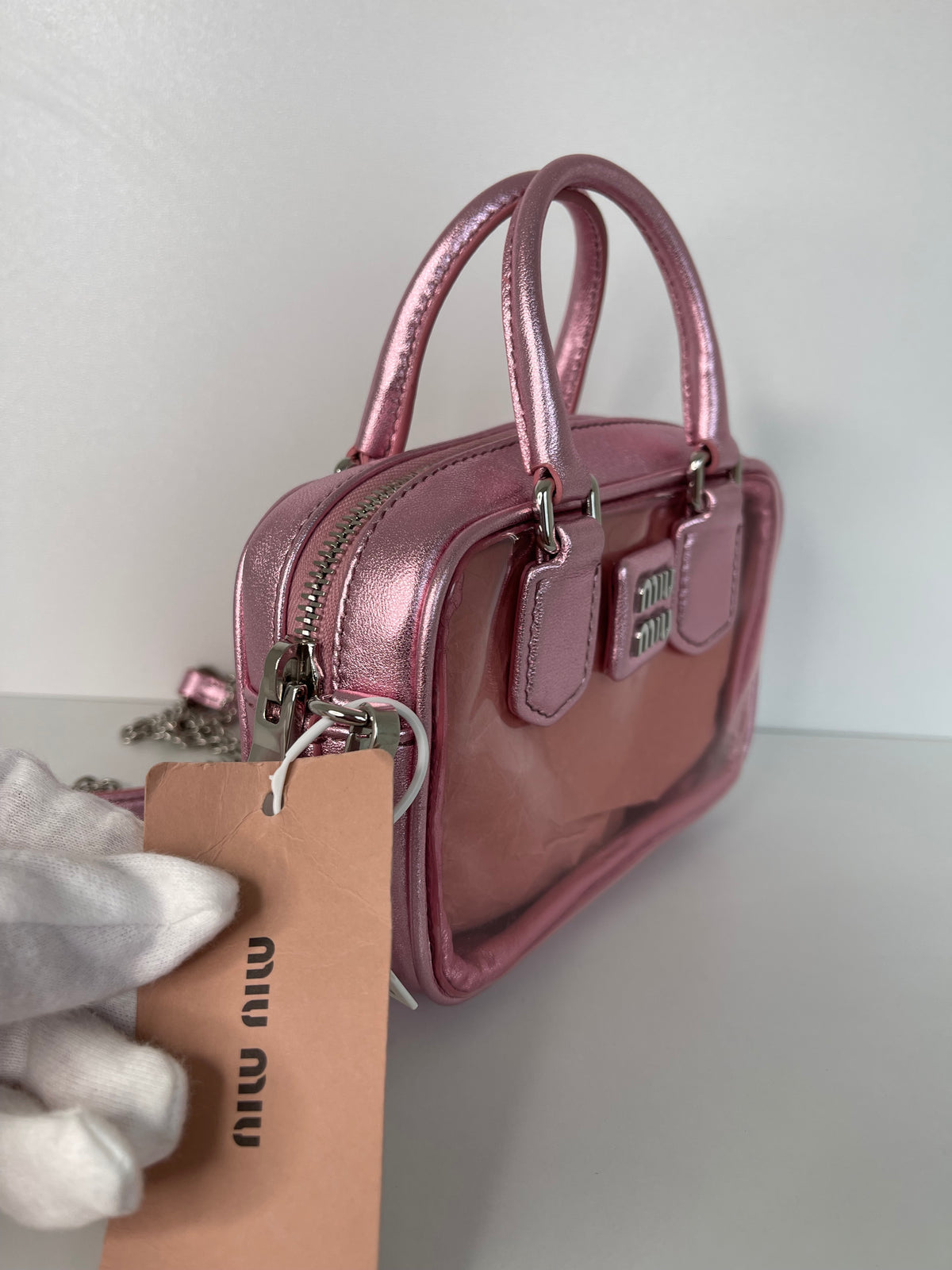 Miu Miu Metallic Effect
Transparent Mini Bag