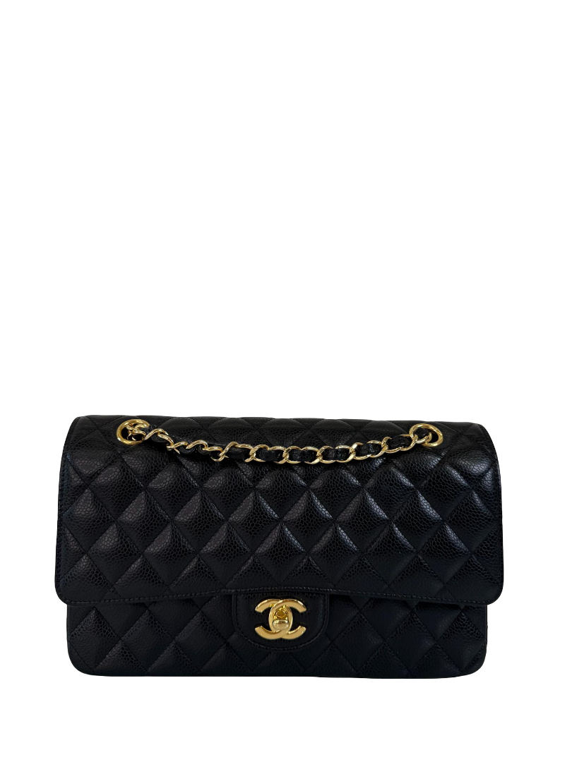 Chanel Medium Classic Double Flap Bag Black Caviar GHW