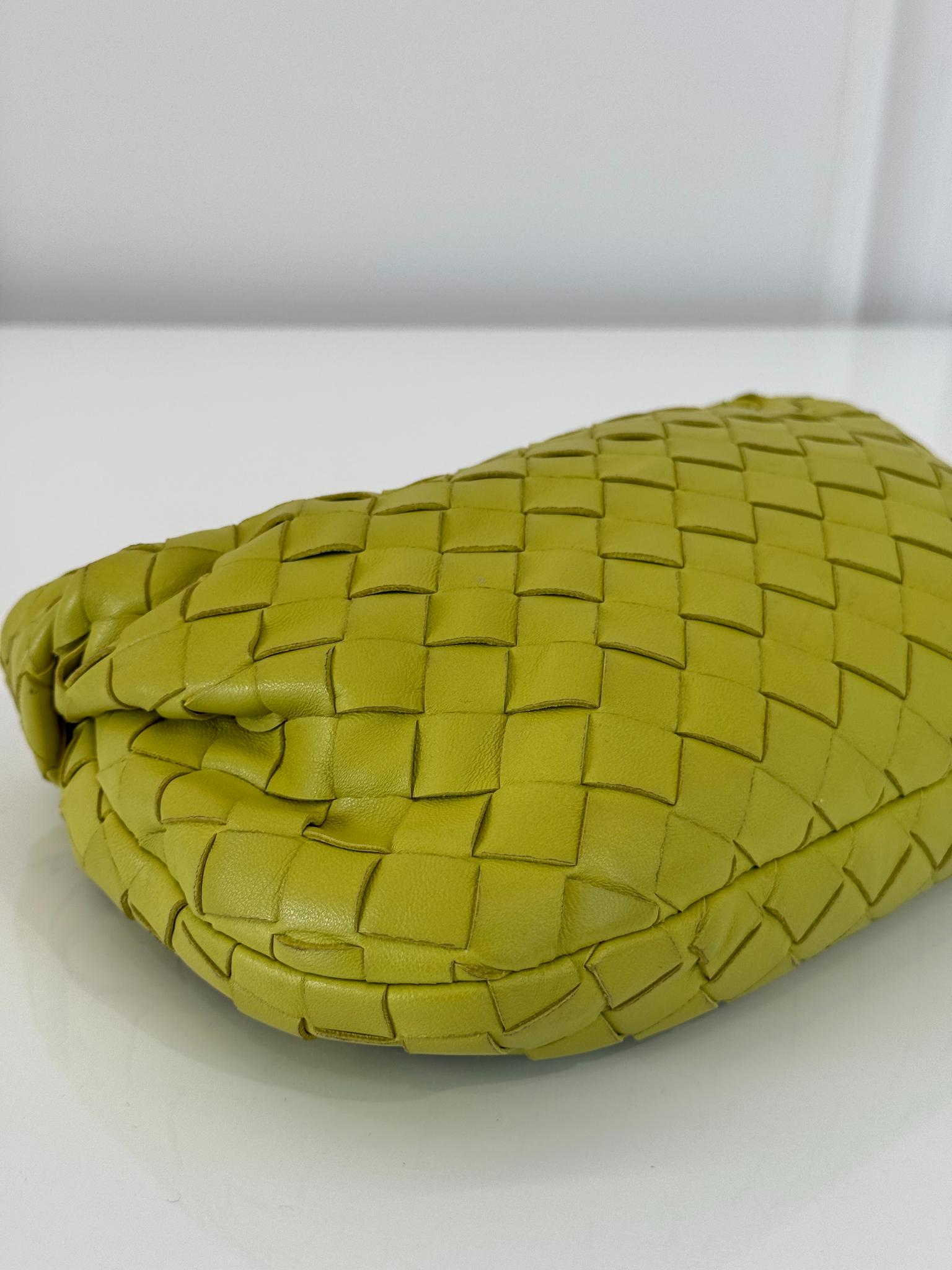 Bottega Veneta Kiwi Intrecciato Woven Nappa Leather Mini Jodie Bag