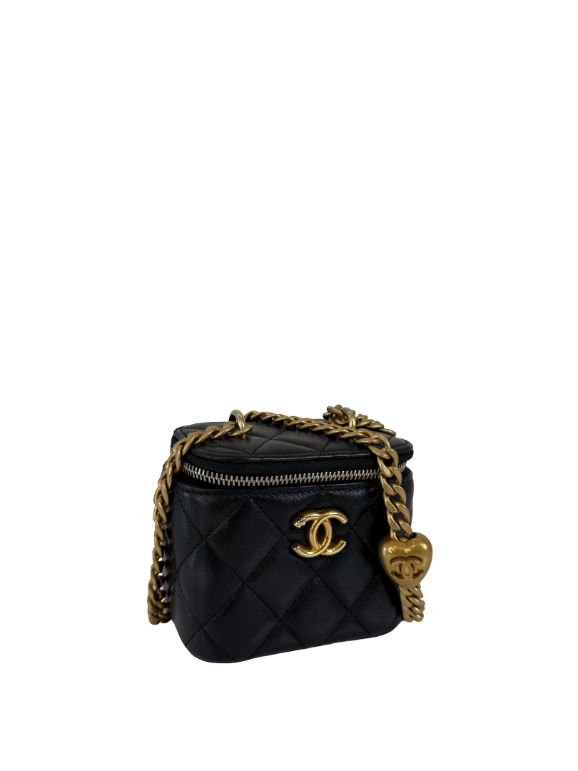 Chanel Mini Heart Crush Vanity Quilted Lambskin GHW