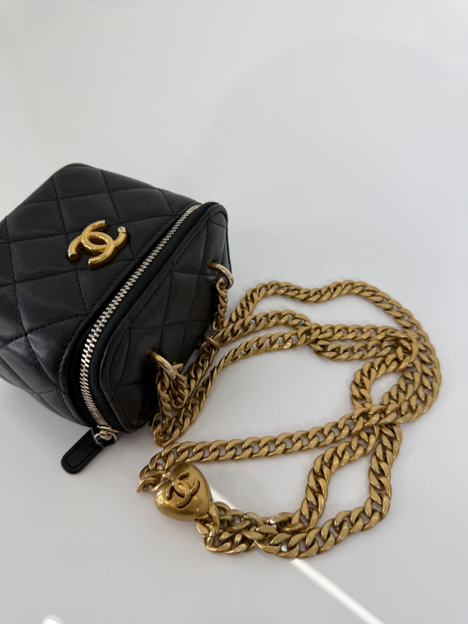 Chanel Mini Heart Crush Vanity Quilted Lambskin GHW