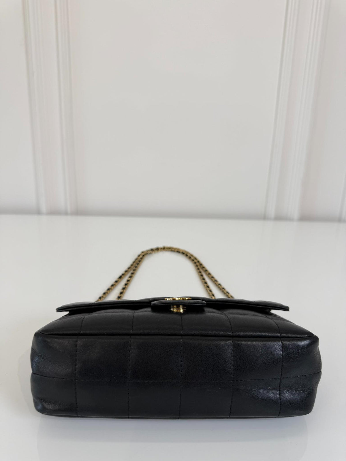 Chanel Black Lambskin Chocolate Bar Mini Flap Bag