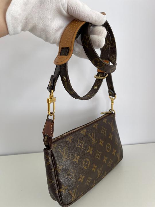 Louis Vuitton Vintage Pochette Accessoires with Monogram Crossbody Strap