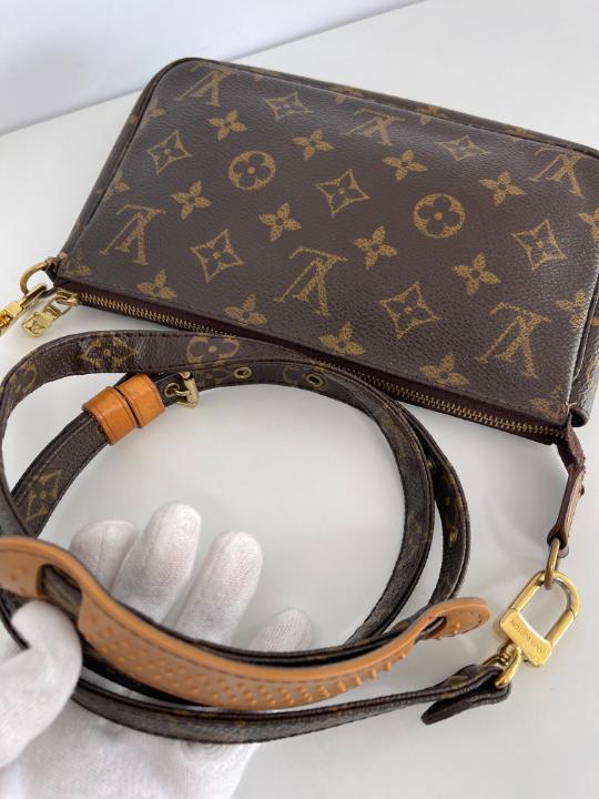 Louis Vuitton Vintage Pochette Accessoires with Monogram Crossbody Strap