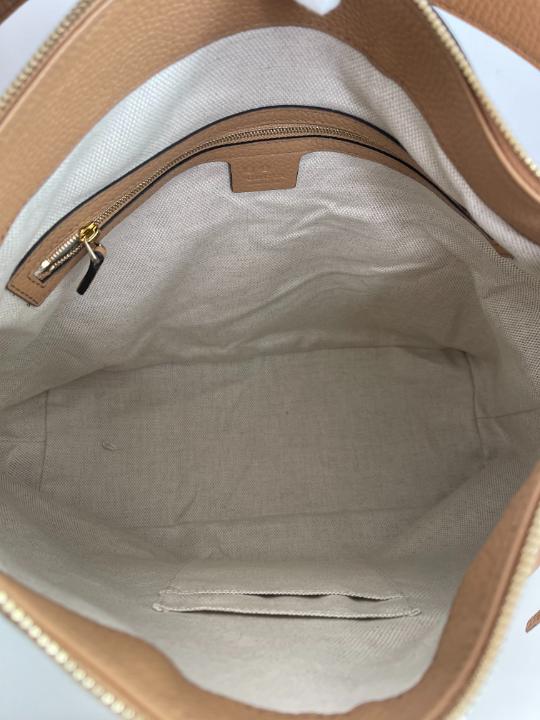 Gucci Soho Convertible Hobo Leather Large Beige