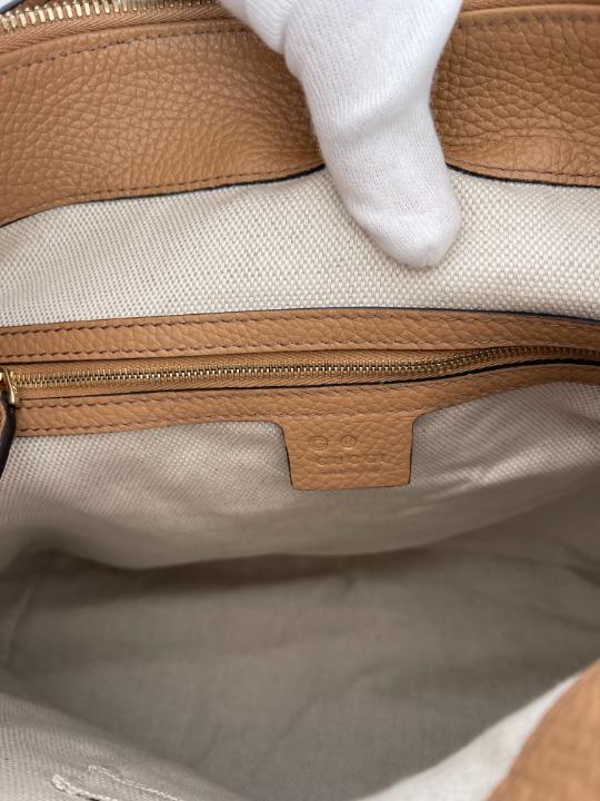 Gucci Soho Convertible Hobo Leather Large Beige