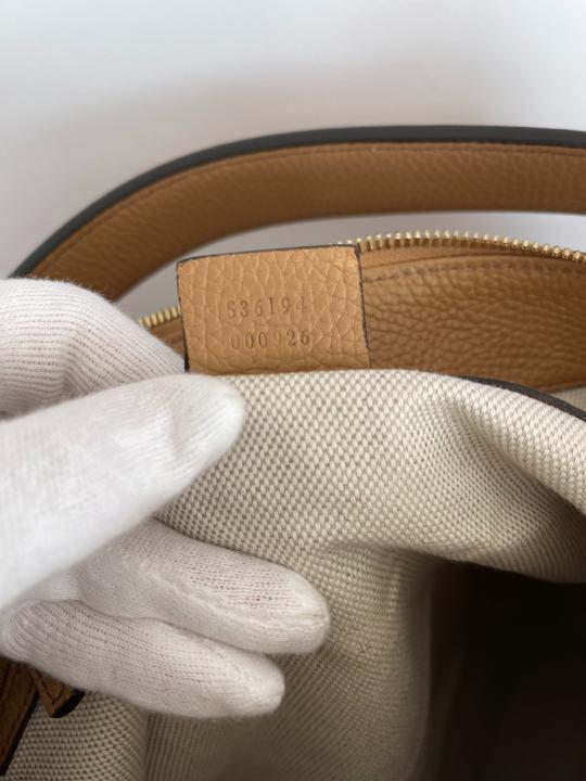 Gucci Soho Convertible Hobo Leather Large Beige