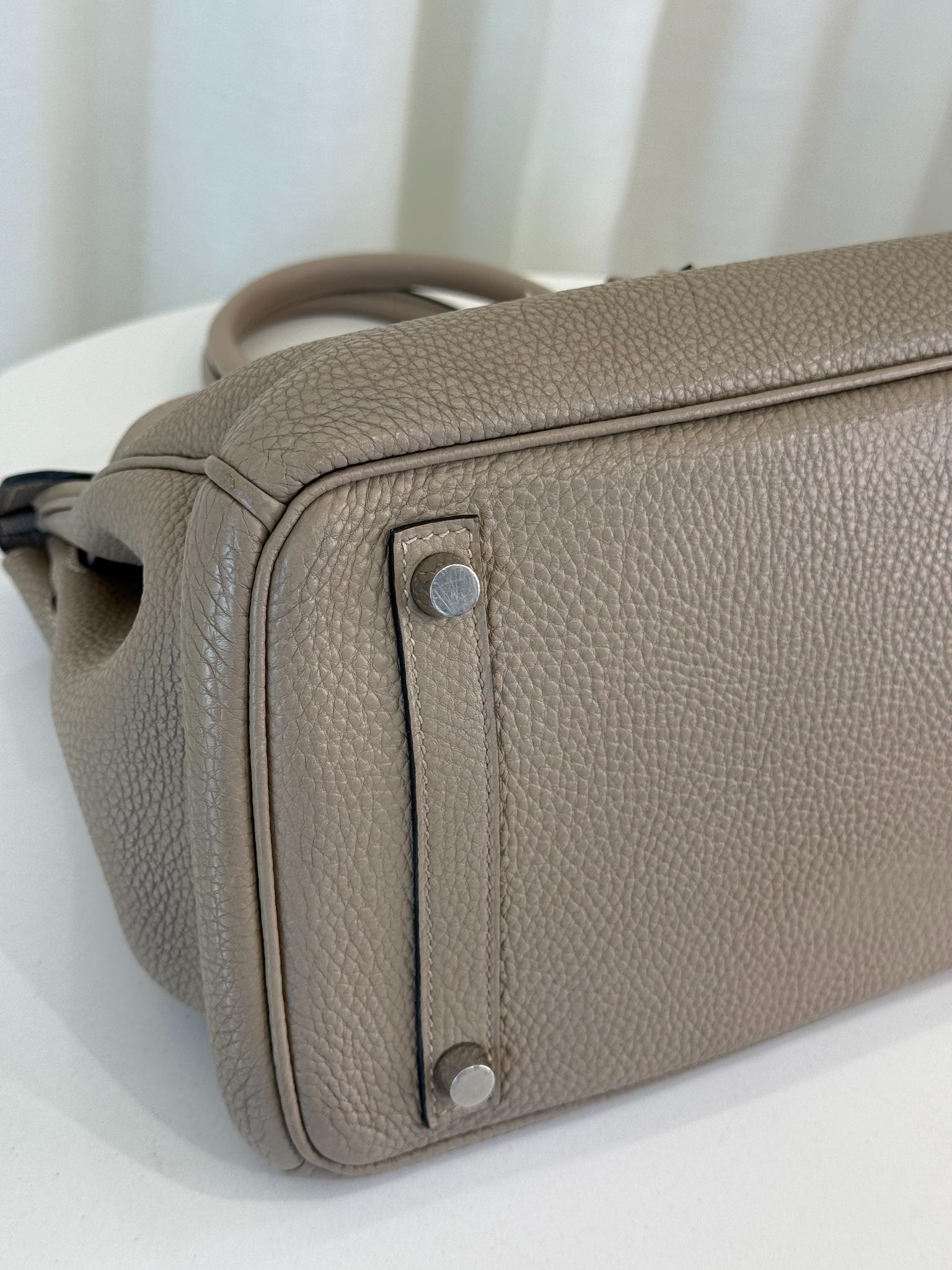 Hermès Birkin 35 Gris Tourterelle Togo Palladium Hardware