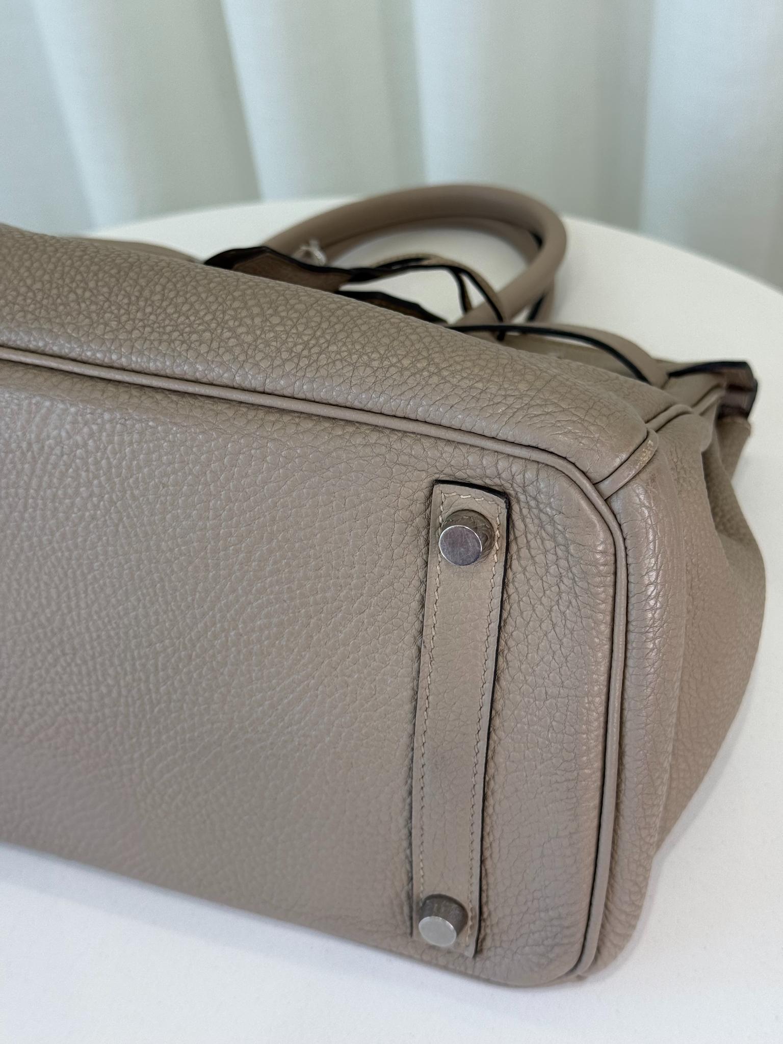Hermès Birkin 35 Gris Tourterelle Togo Palladium Hardware