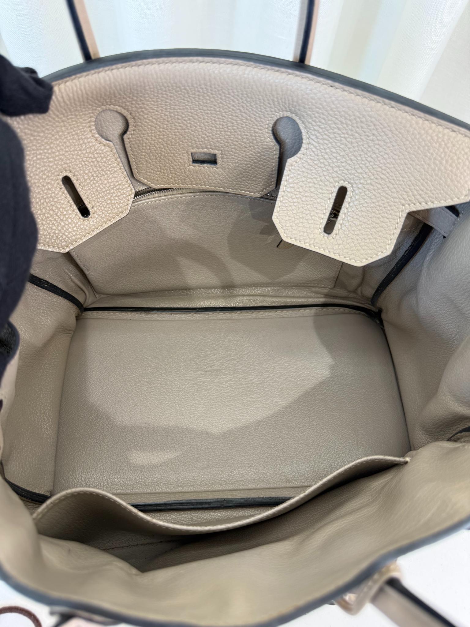 Hermès Birkin 35 Gris Tourterelle Togo Palladium Hardware