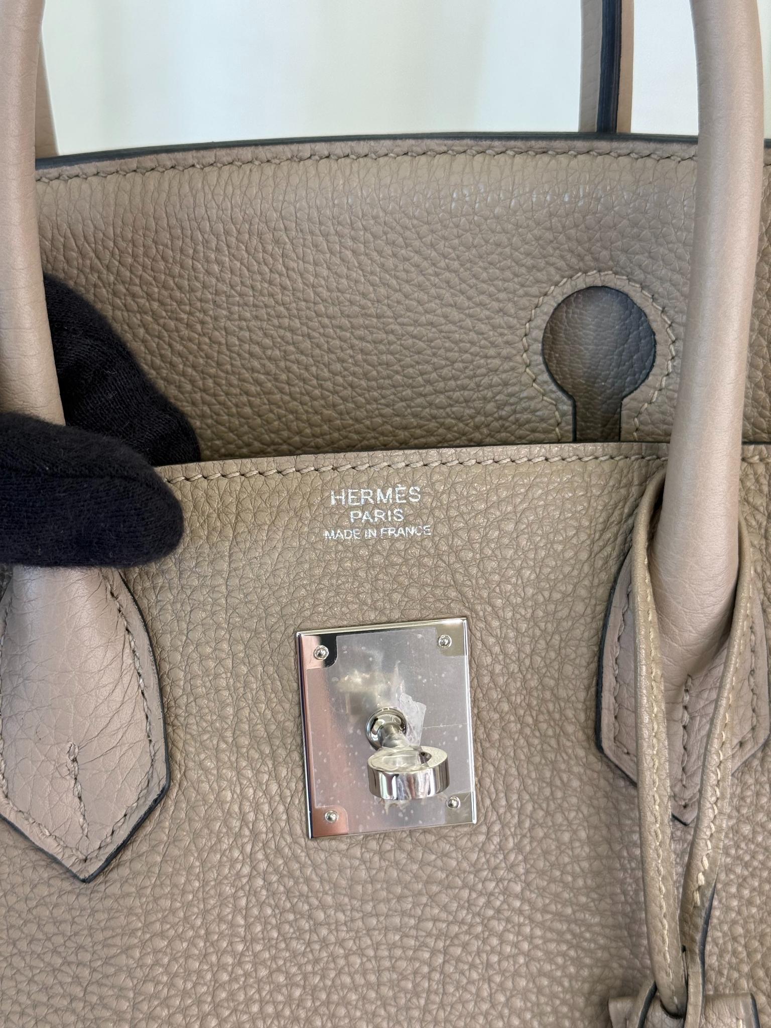 Hermès Birkin 35 Gris Tourterelle Togo Palladium Hardware