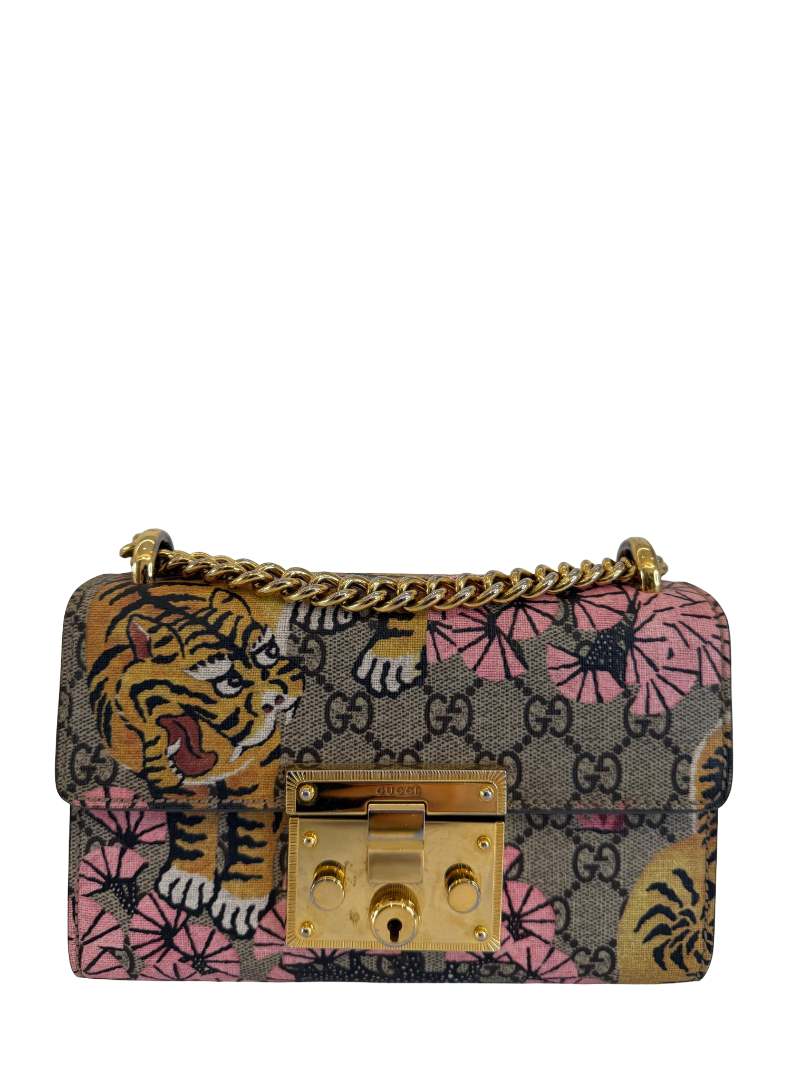 Gucci Small Padlock GG Supreme Bengal Shoulder Bag