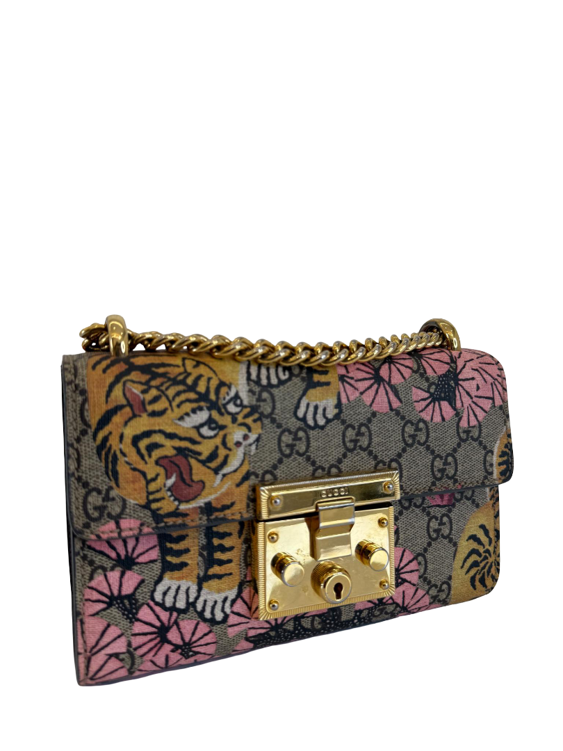 Gucci Small Padlock GG Supreme Bengal Shoulder Bag