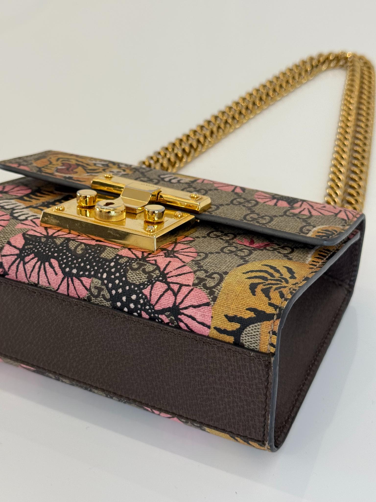 Gucci Small Padlock GG Supreme Bengal Shoulder Bag