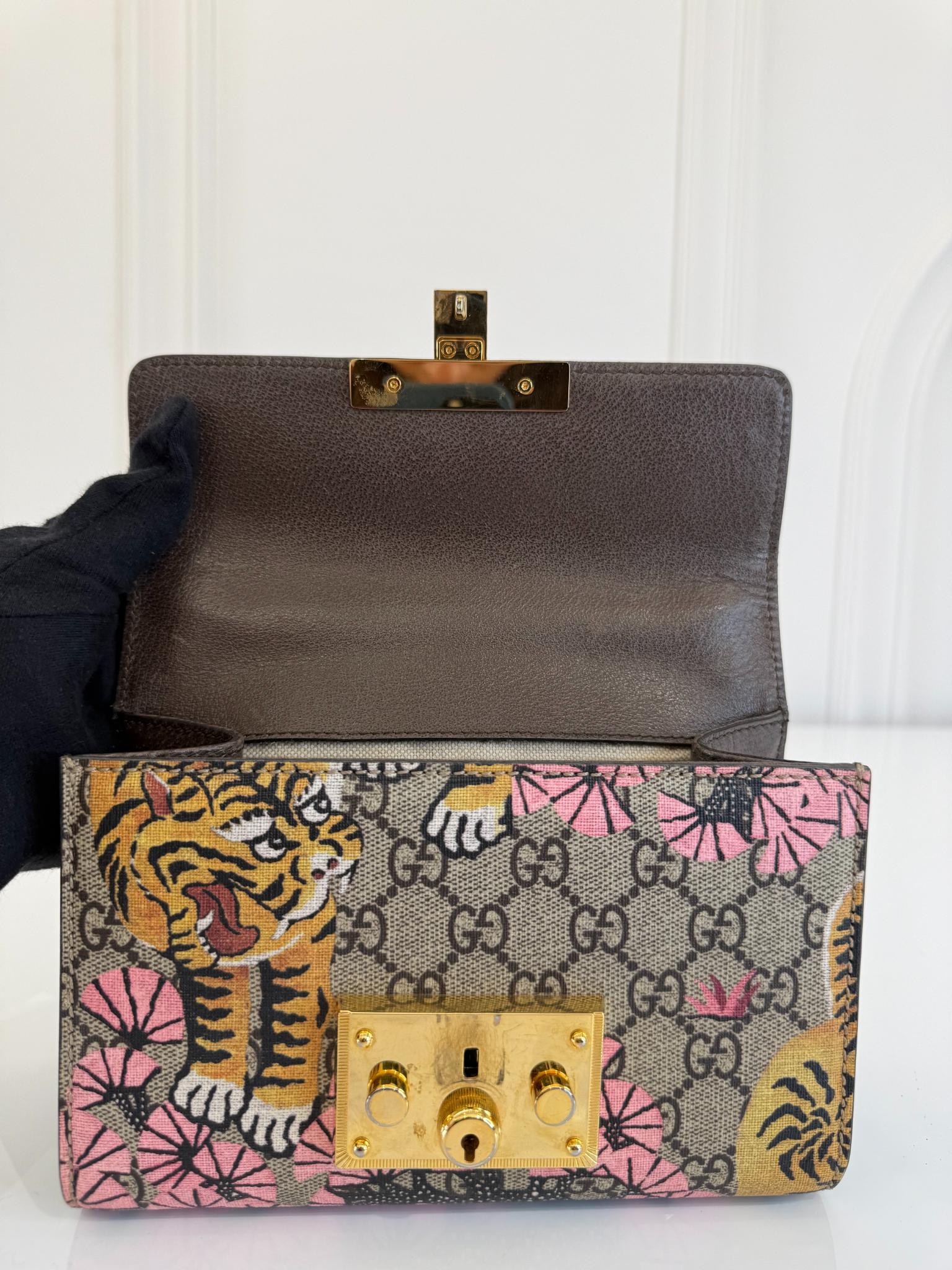 Gucci Small Padlock GG Supreme Bengal Shoulder Bag