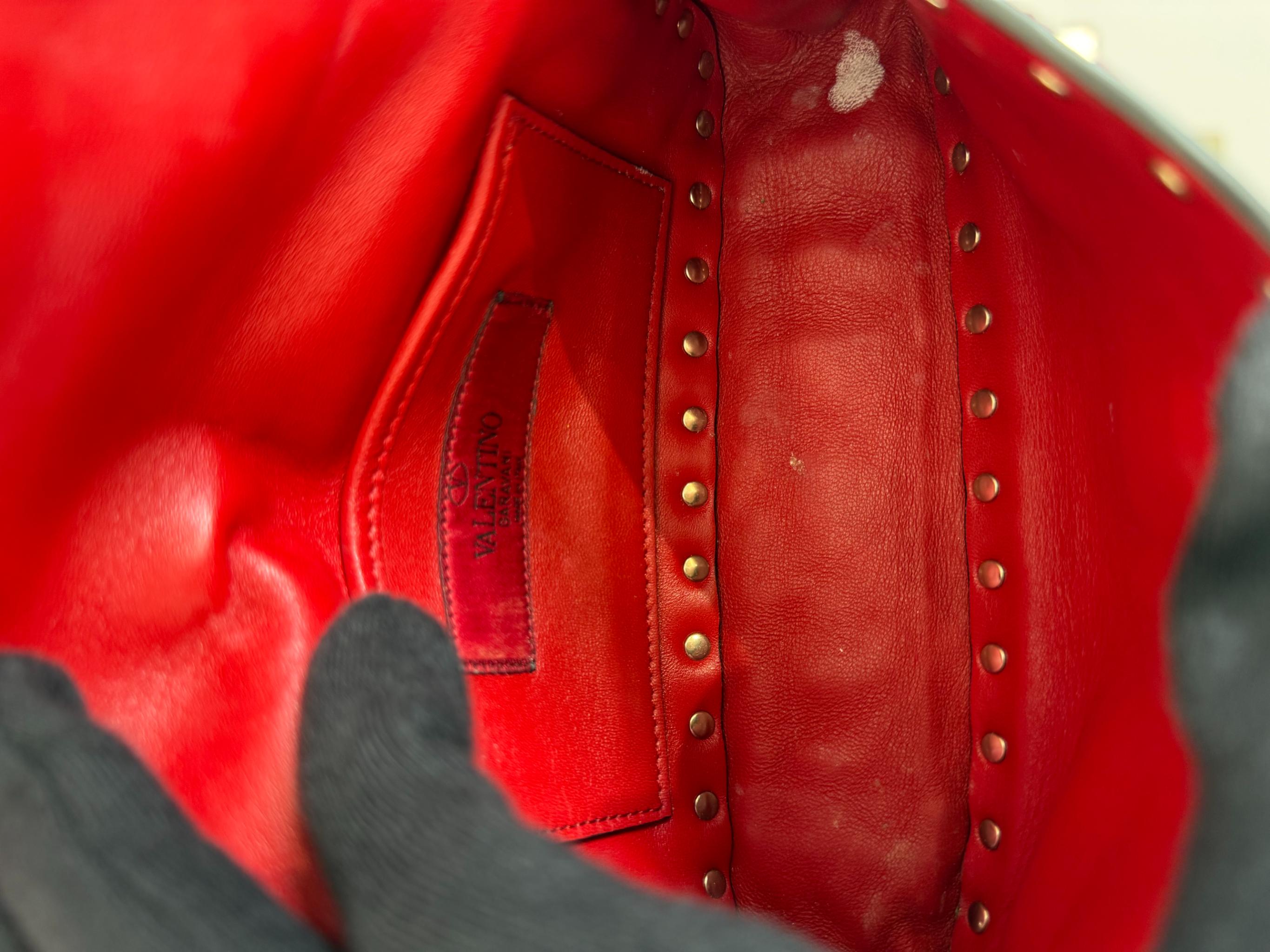 Valentino Garavani Small Rockstud Spike Quilted Bag in Rosso Valentino
