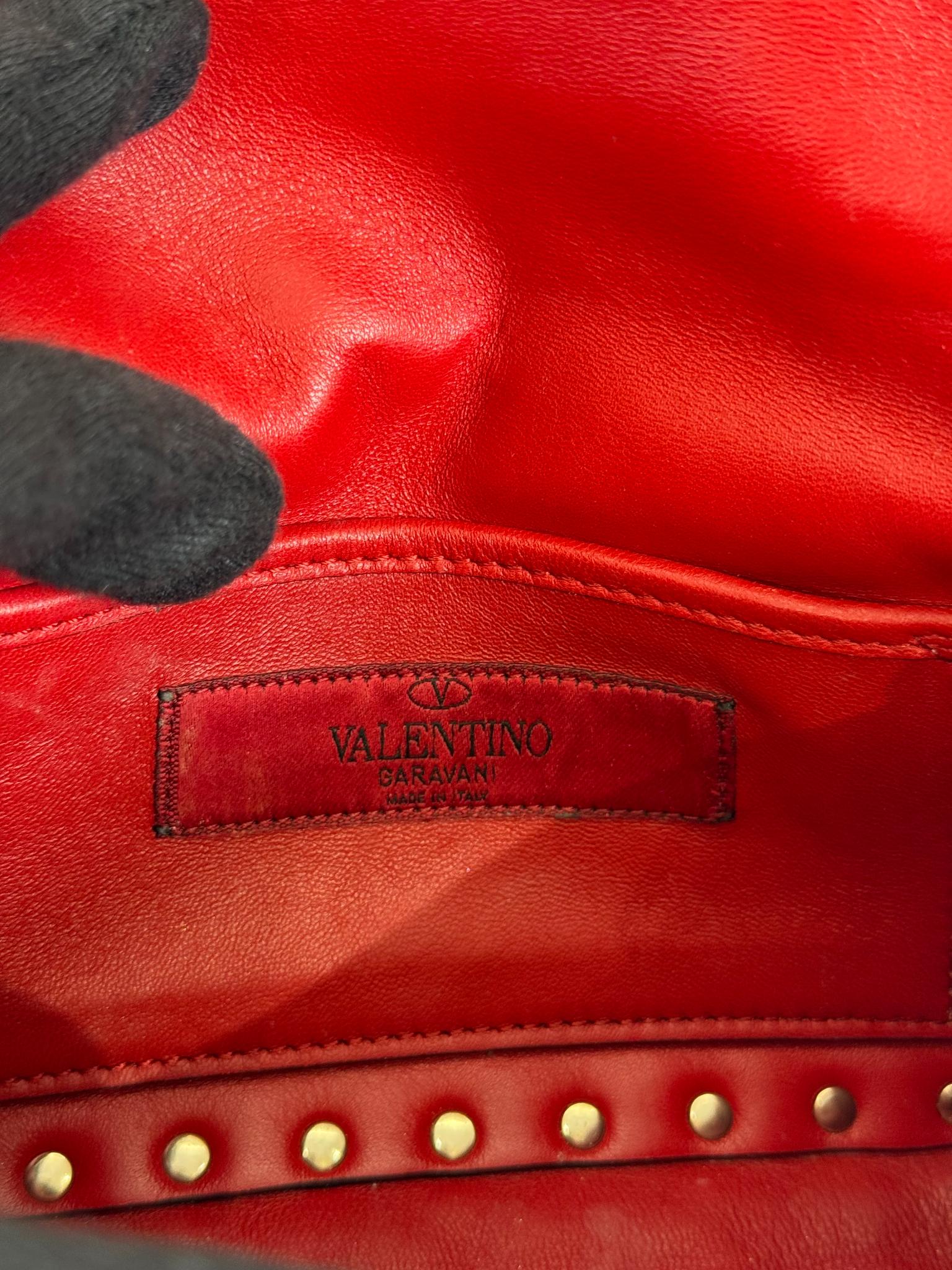 Valentino Garavani Small Rockstud Spike Quilted Bag in Rosso Valentino