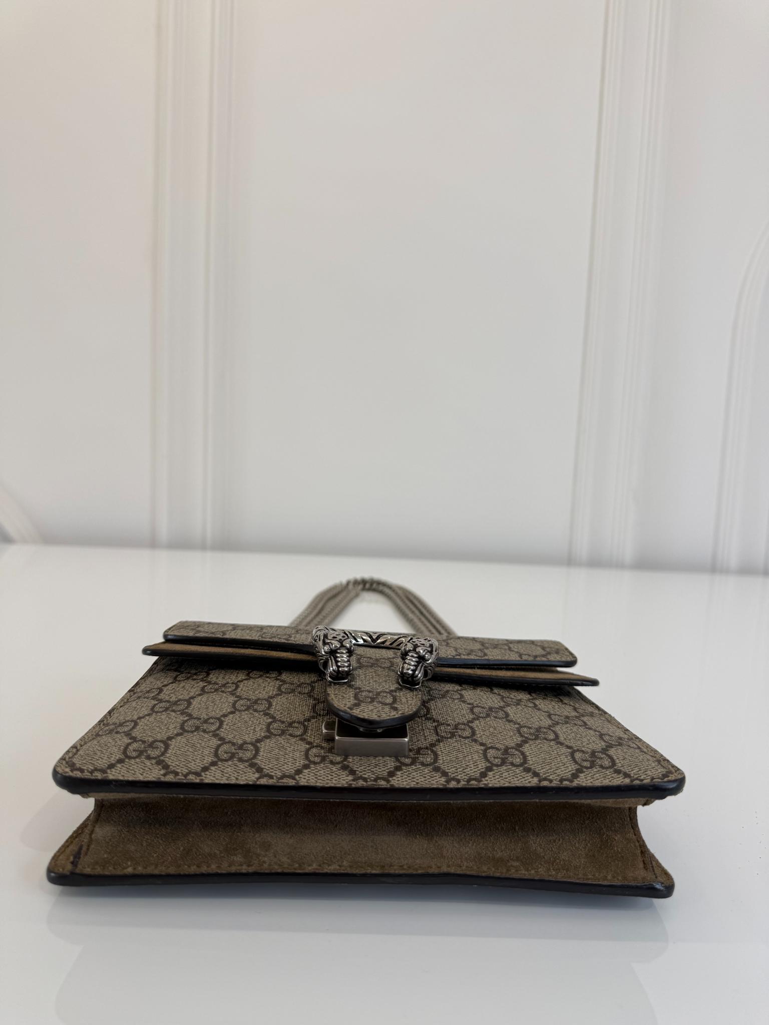 Gucci Dionysus GG Supreme Canvas/Suede Small Shoulder Bag