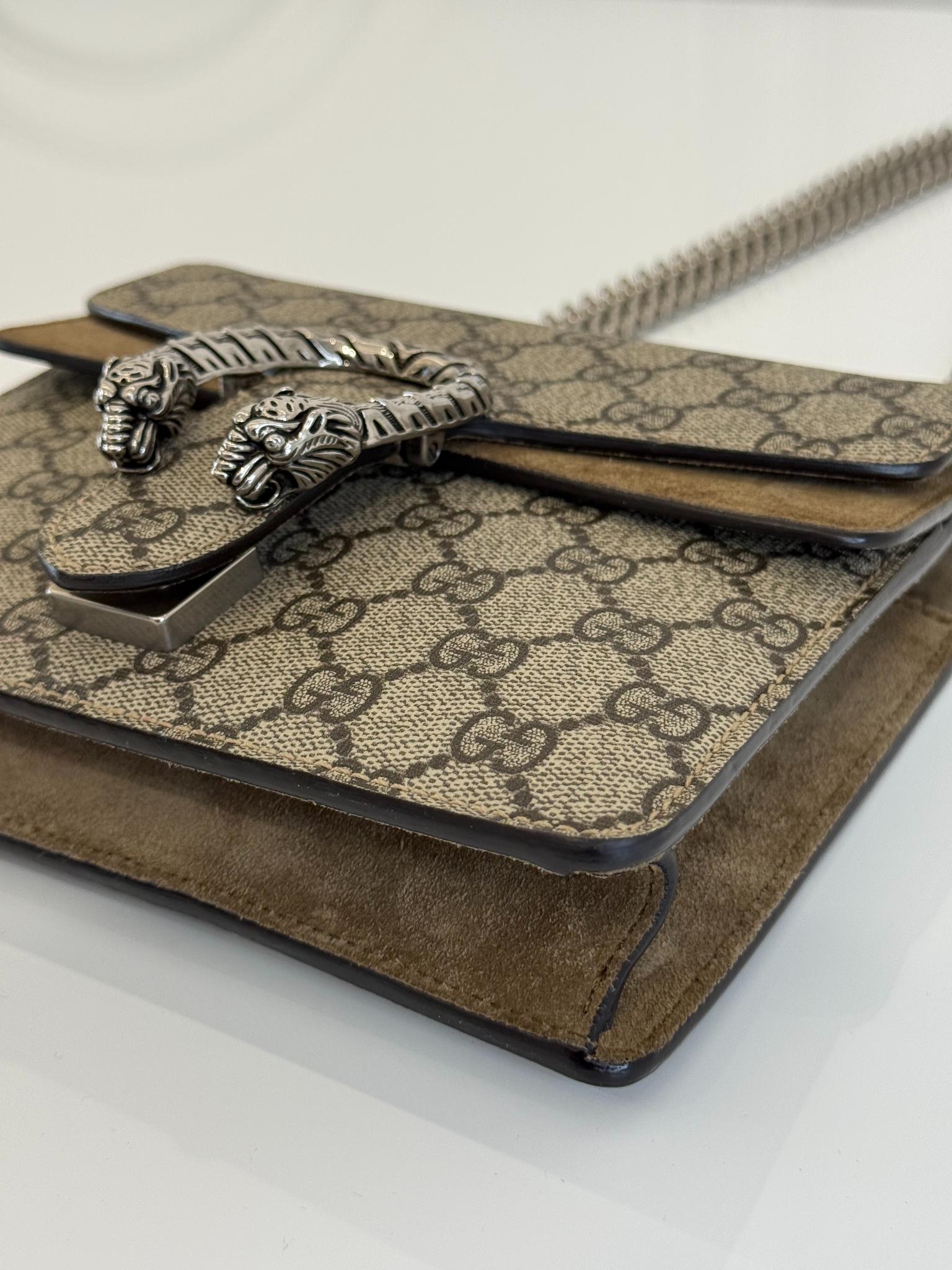 Gucci Dionysus GG Supreme Canvas/Suede Small Shoulder Bag