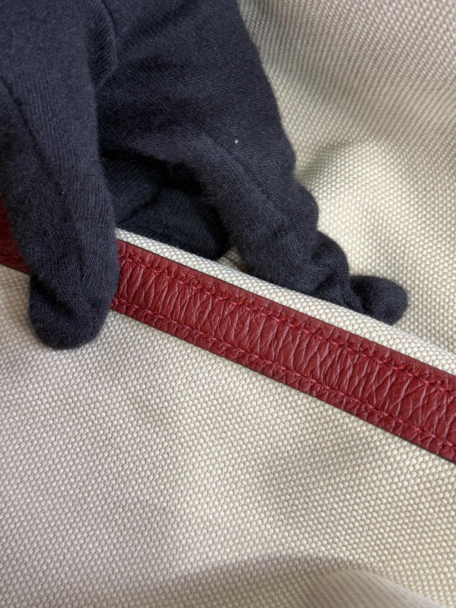 Hermès Pursangle Large Canvas and Taurillon Clemence Leather Tote