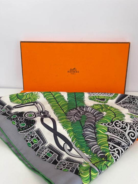 Hermès Silk Scarf "Sous l'Egide de Mars"