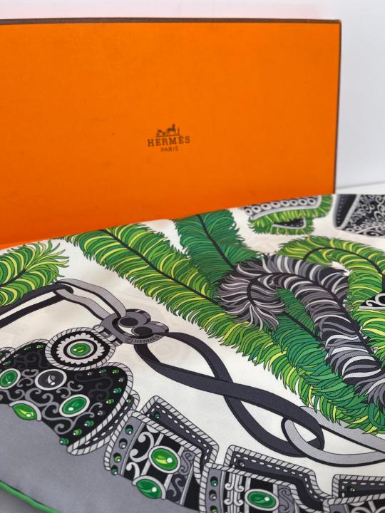 Hermès Silk Scarf "Sous l'Egide de Mars"