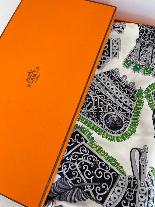 Hermès Silk Scarf "Sous l'Egide de Mars"