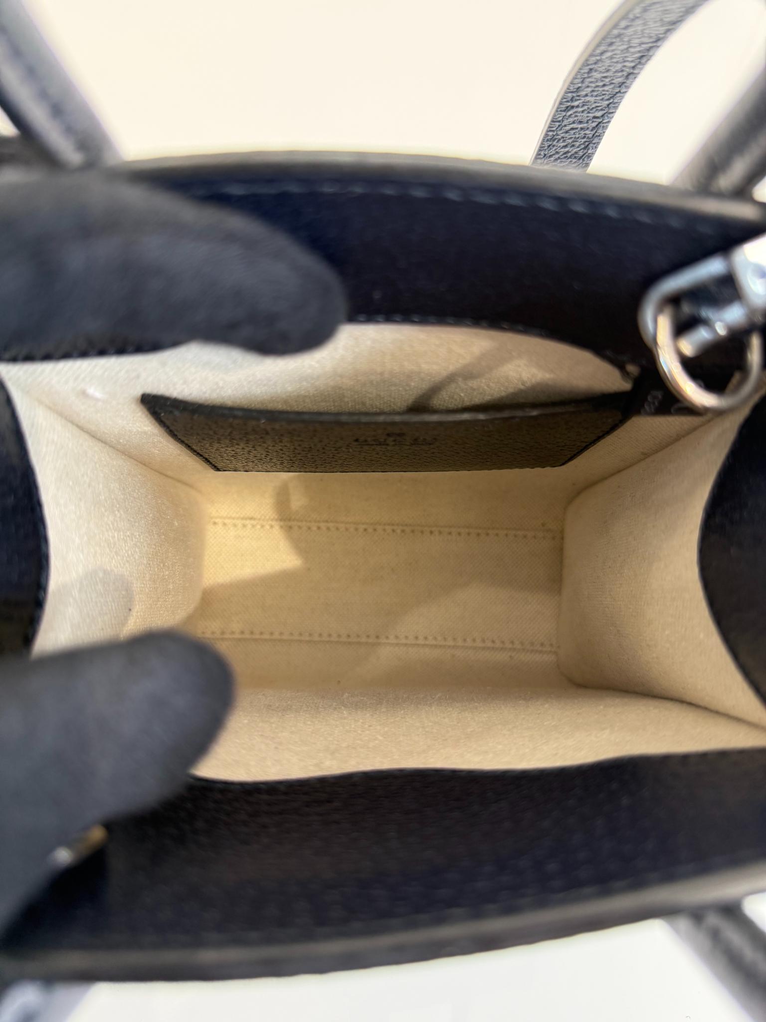 Gucci Black/Grey Interlocking G Mini Tote Bag