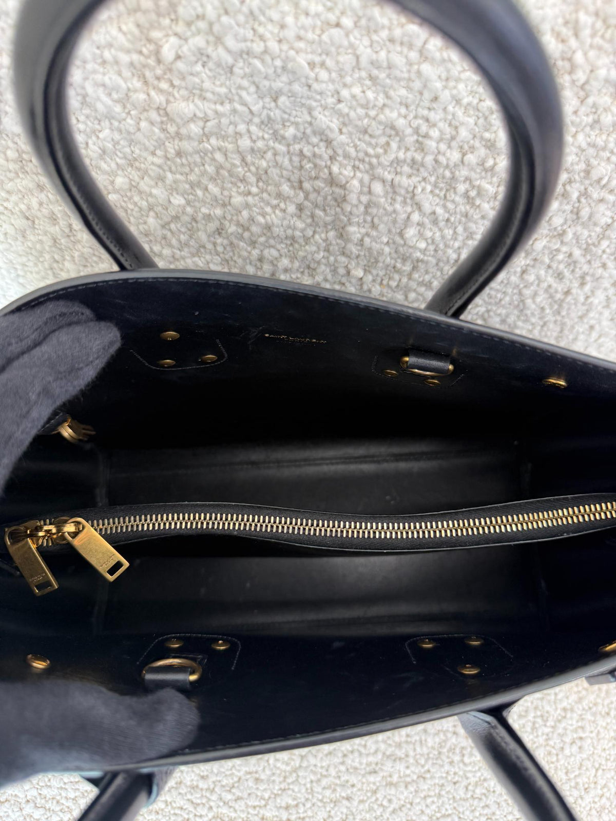 Saint Laurent Small Sac De Jour Black Smooth Calfskin Tote