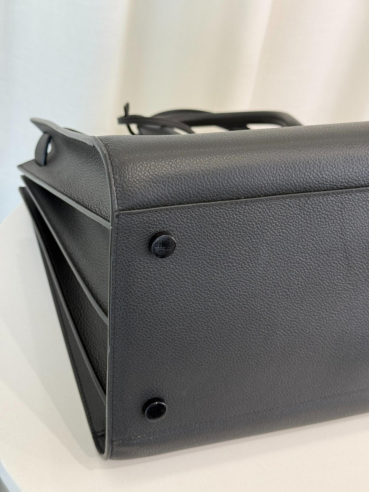 Saint Laurent Large Sac De Jour Black Grained Leather Bag