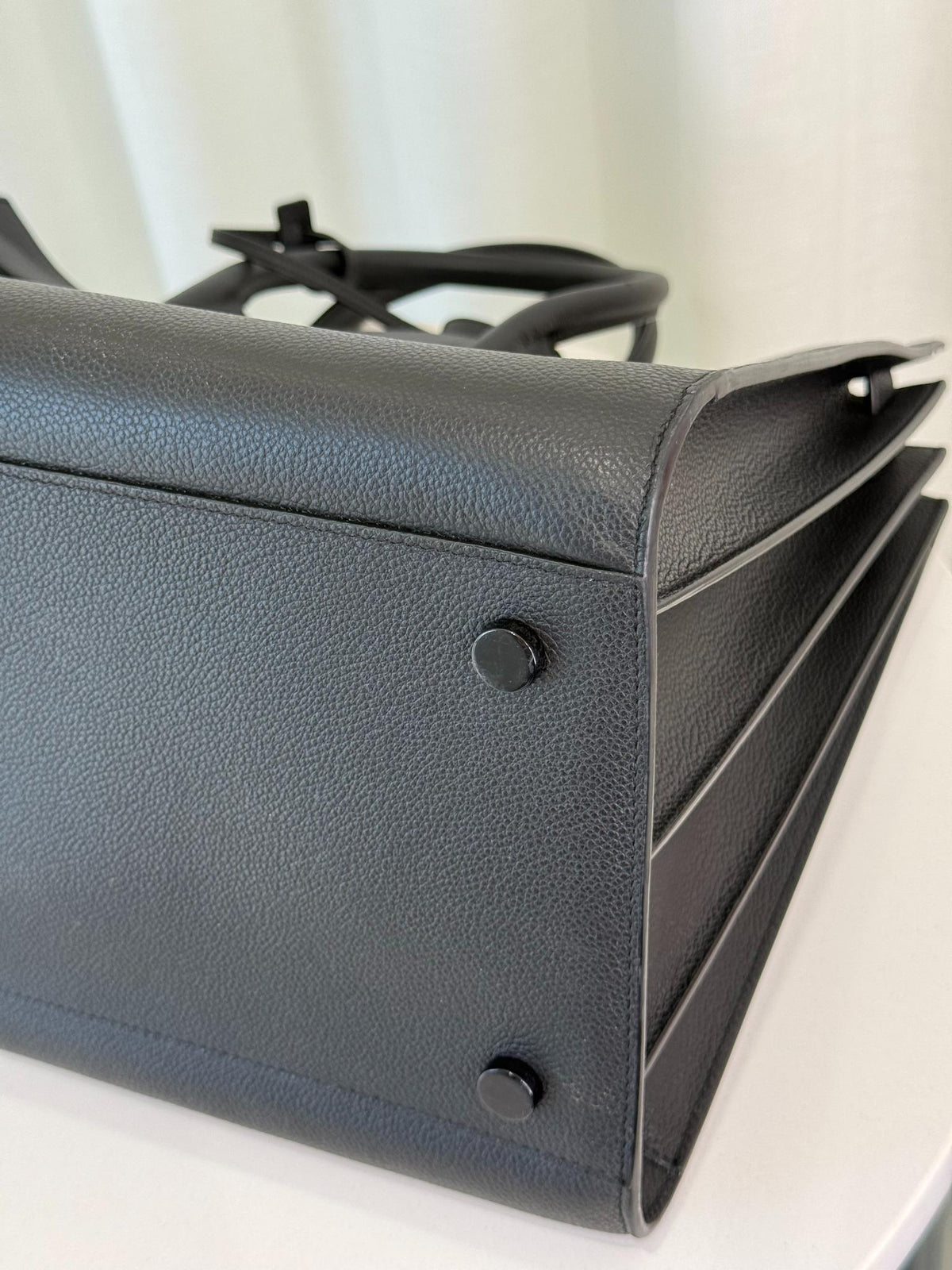 Saint Laurent Large Sac De Jour Black Grained Leather Bag