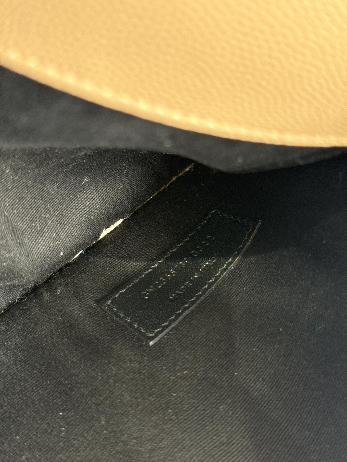 Saint Laurent Grain De Poudre Uptown Pouch Dark Beige