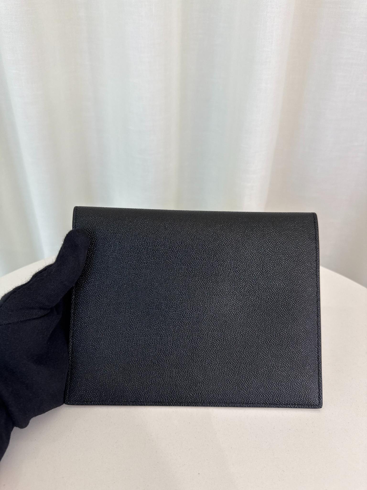 Saint Laurent Grain De Poudre Uptown Baby Pouch Black