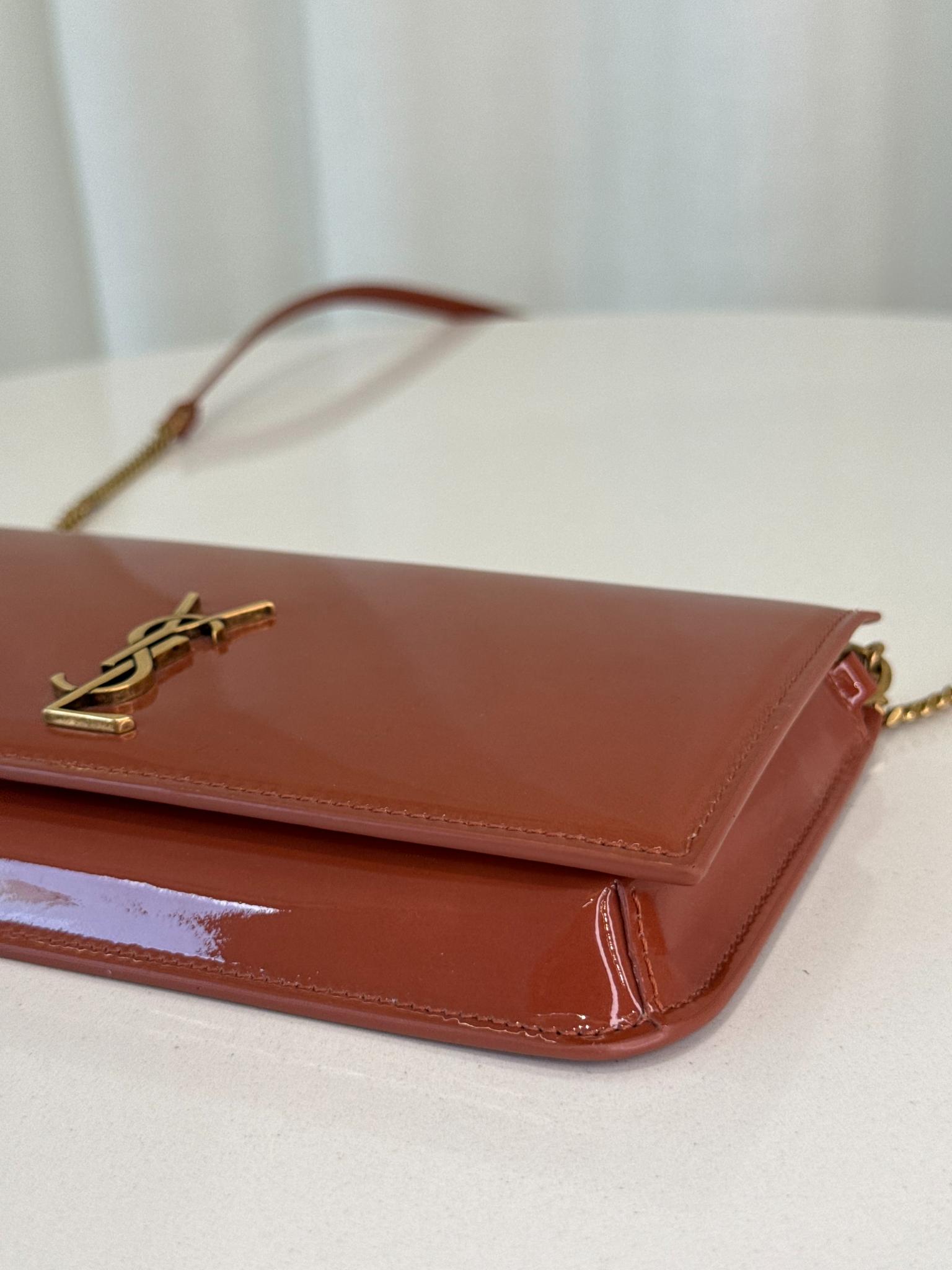 Saint Laurent Vernice Diamond Calfskin Monogram Phone Holder Crossbody Bag