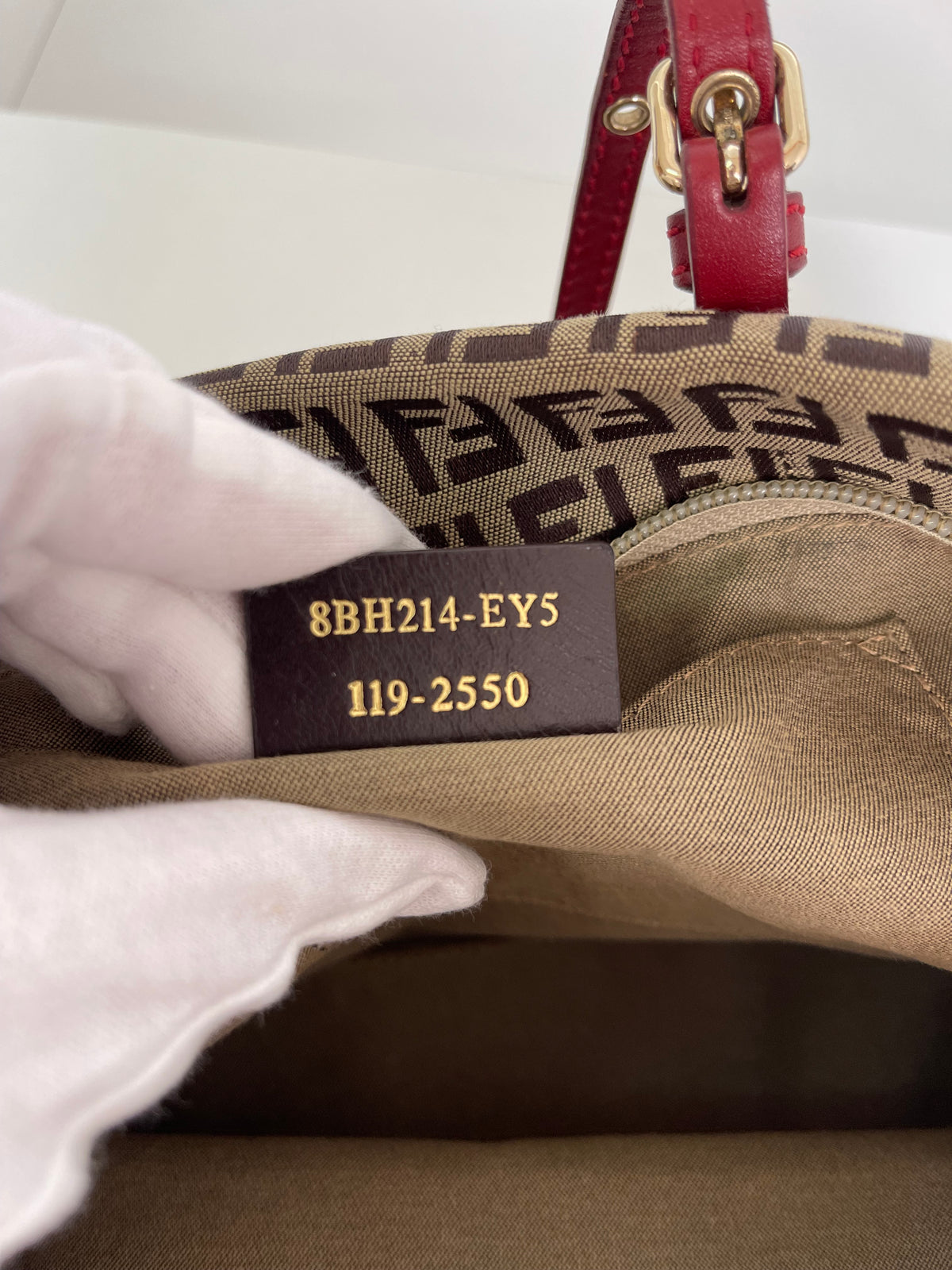Fendi Tobacco Zucchino Canvas Superstar Medium Shopping Tote