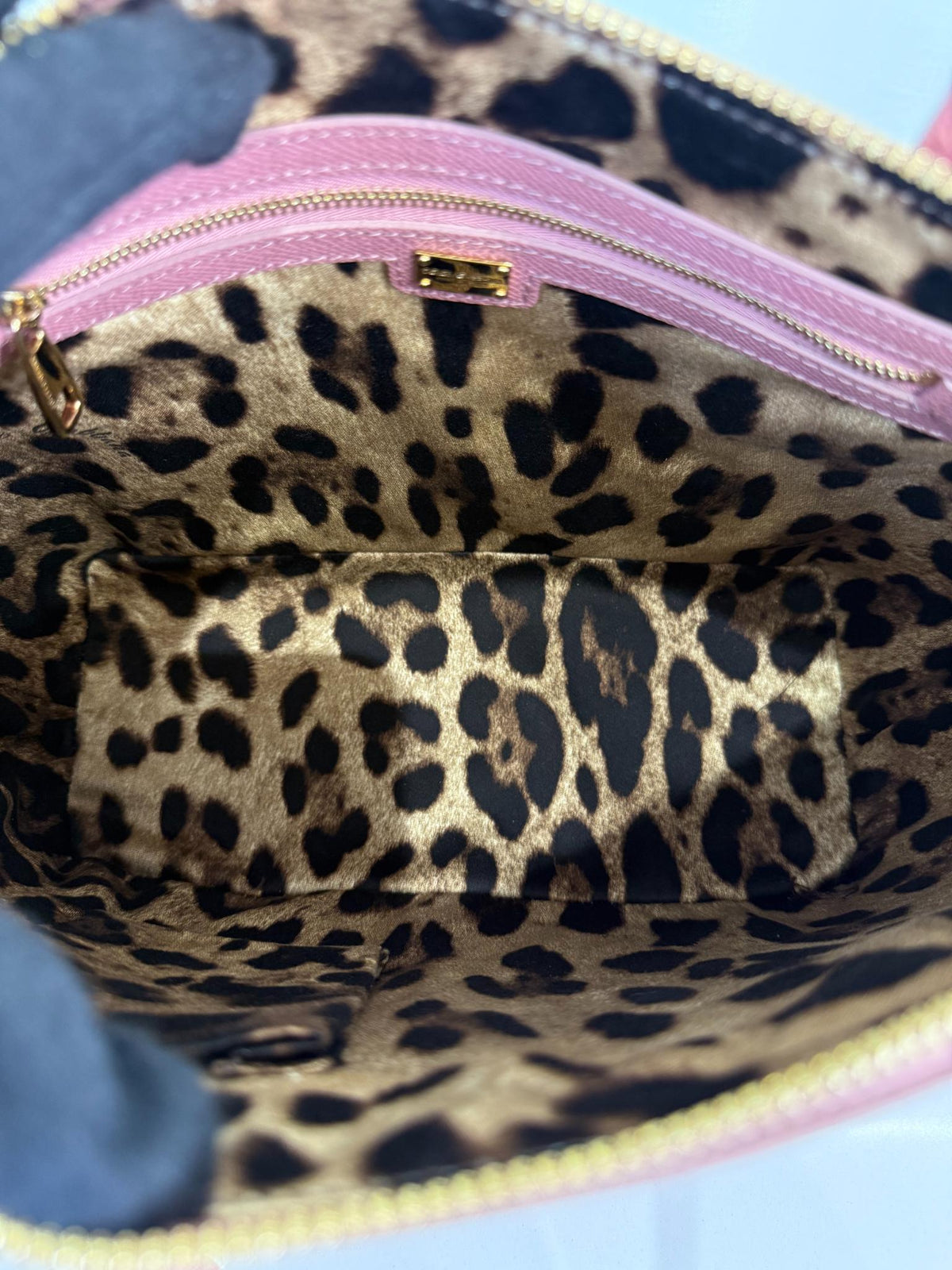 Dolce Gabbana Miss Escape Pink Leather Tote