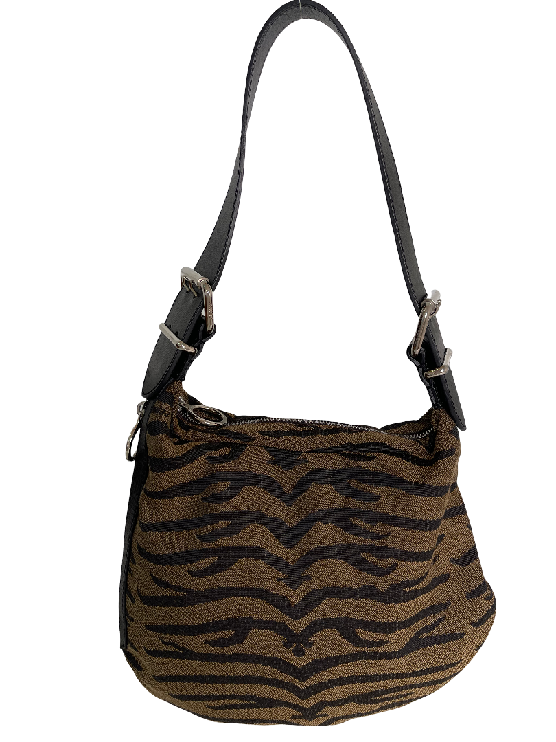Fendi Zebra Oyster Shoulder Bag