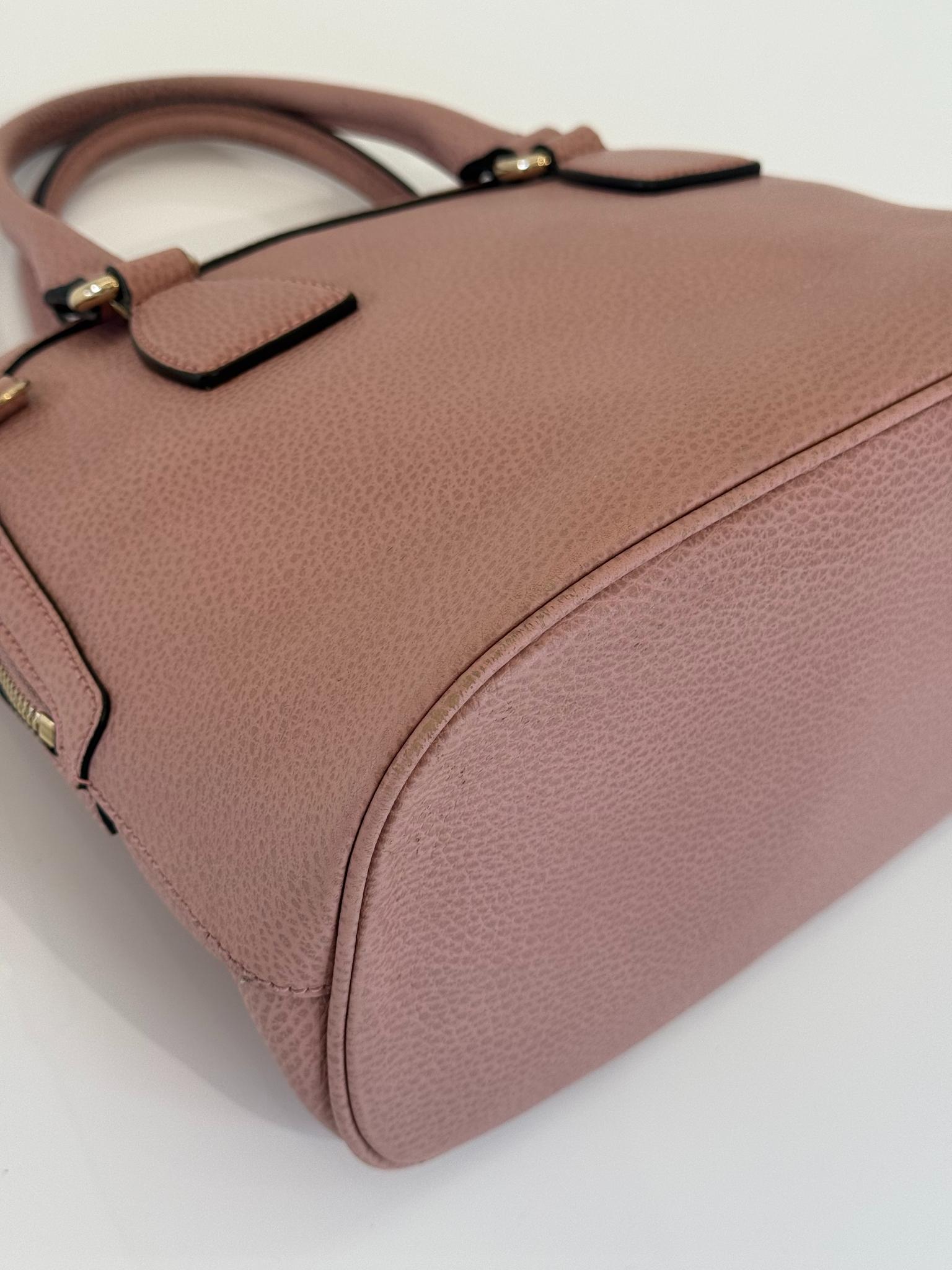 Gucci Dollar Calfskin Small GG Charm Dome Bag Baby Pink