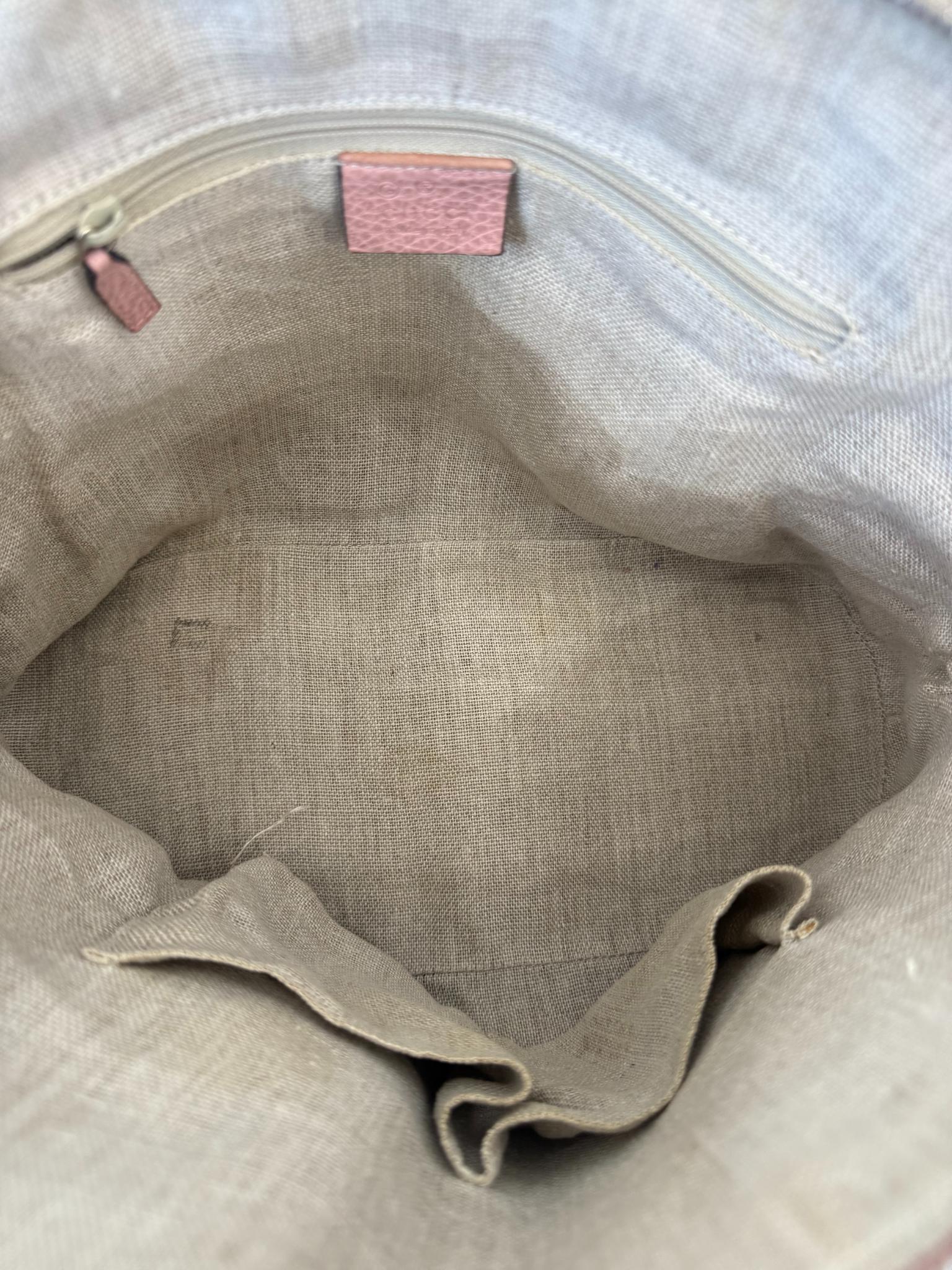 Gucci Dollar Calfskin Small GG Charm Dome Bag Baby Pink