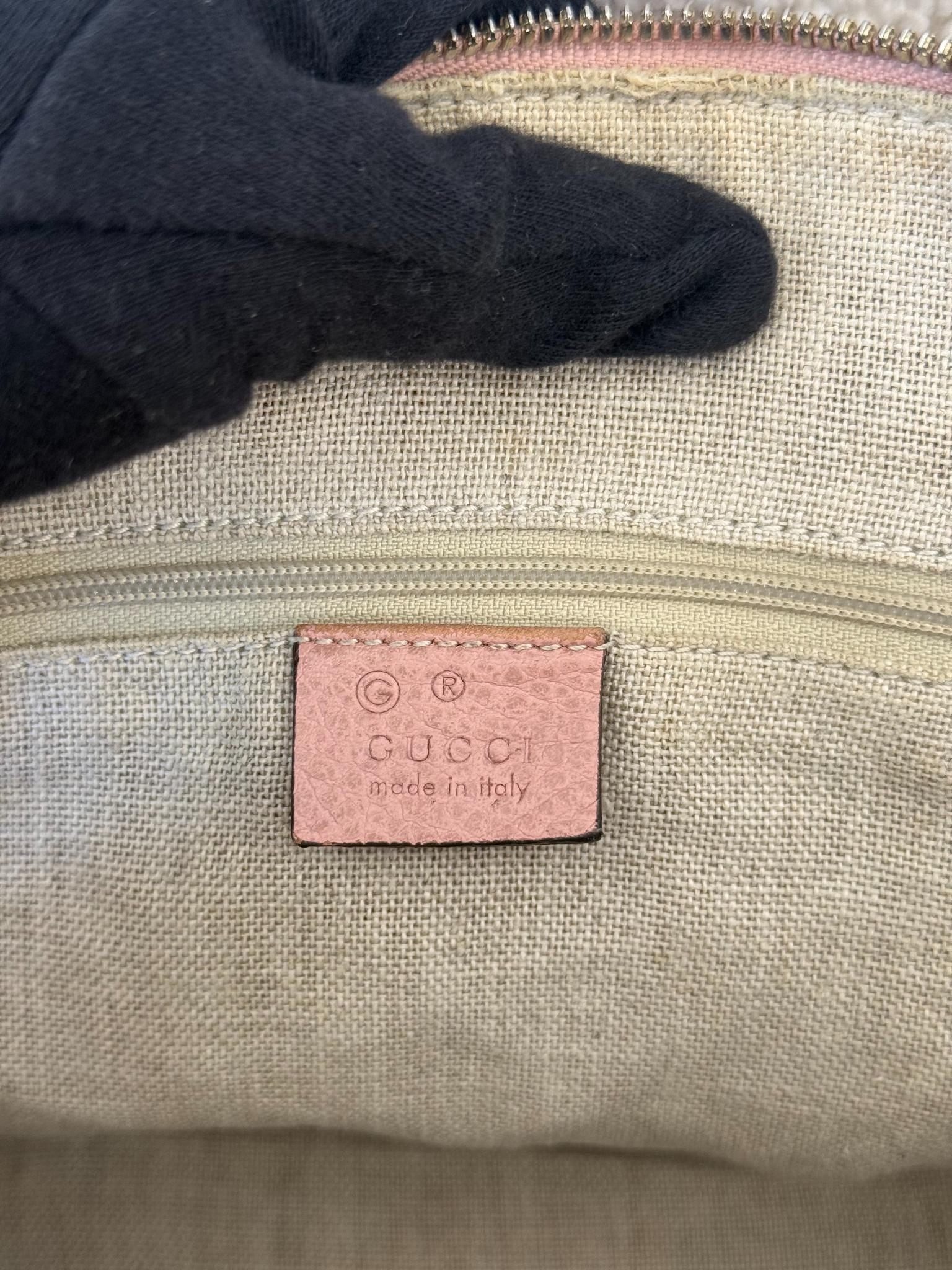 Gucci Dollar Calfskin Small GG Charm Dome Bag Baby Pink